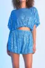 Sequins Cropped Puff Top sold by Endless Rose