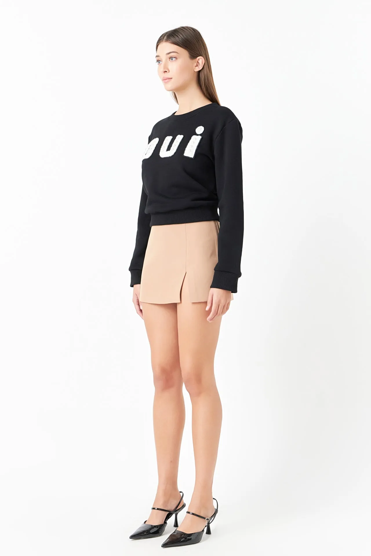 Oui Pearl Embellished Sweatshirt sold by Endless Rose product image thumbnail 3