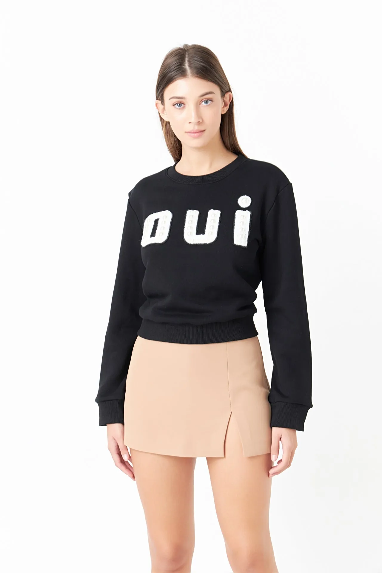 Oui Pearl Embellished Sweatshirt sold by Endless Rose product image thumbnail 5