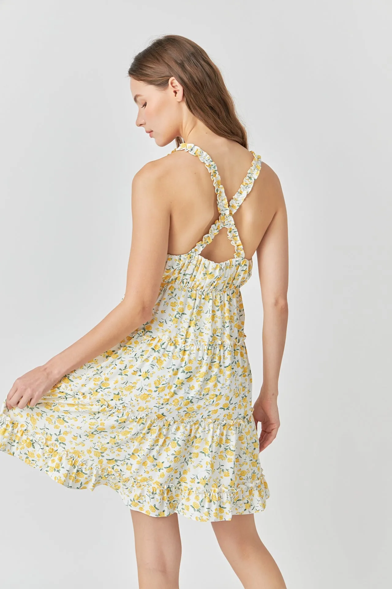 Floral Ruffle Detail Mini Dress sold by Endless Rose product image thumbnail 5