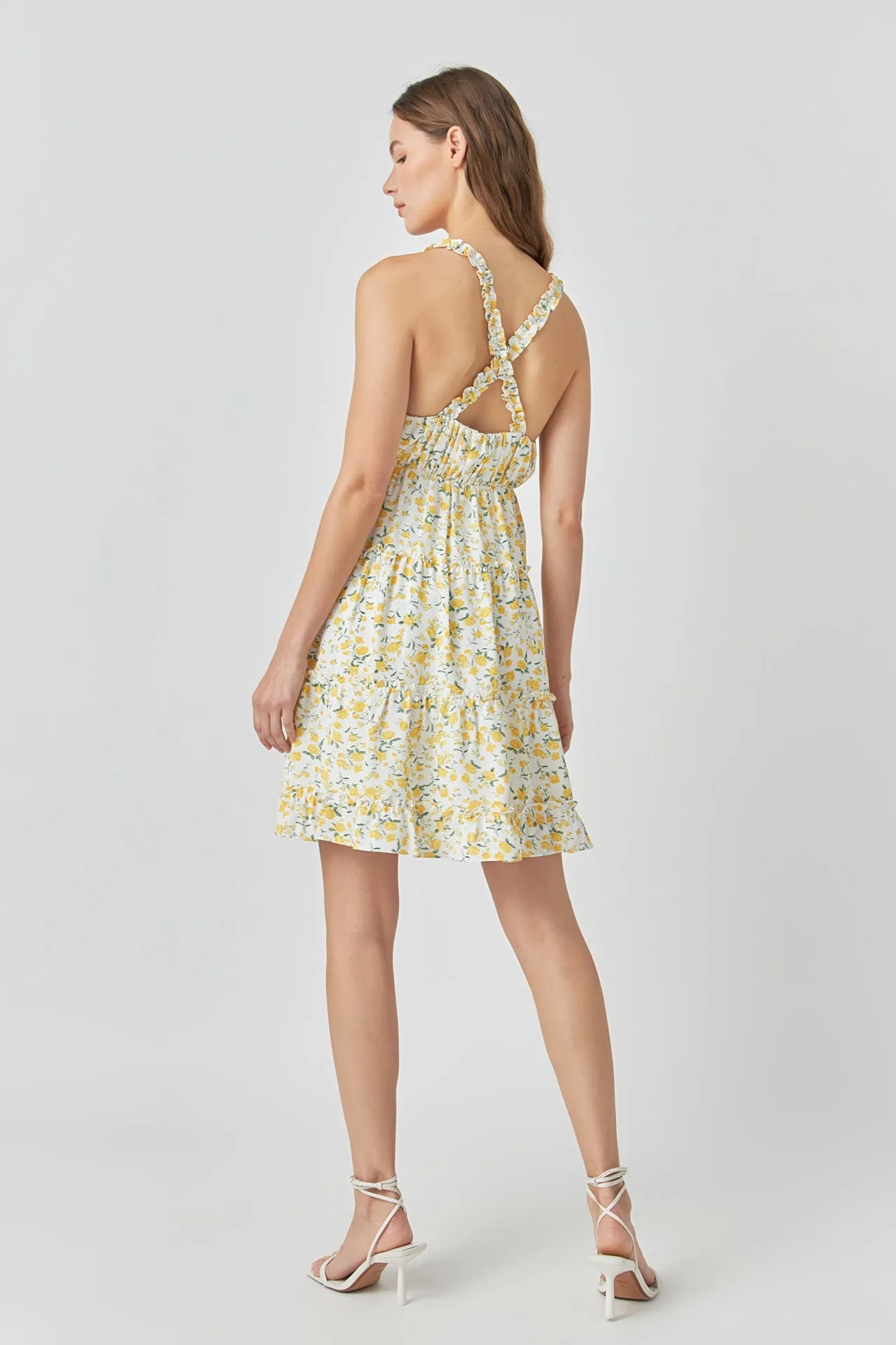 Floral Ruffle Detail Mini Dress sold by Endless Rose product image thumbnail 4