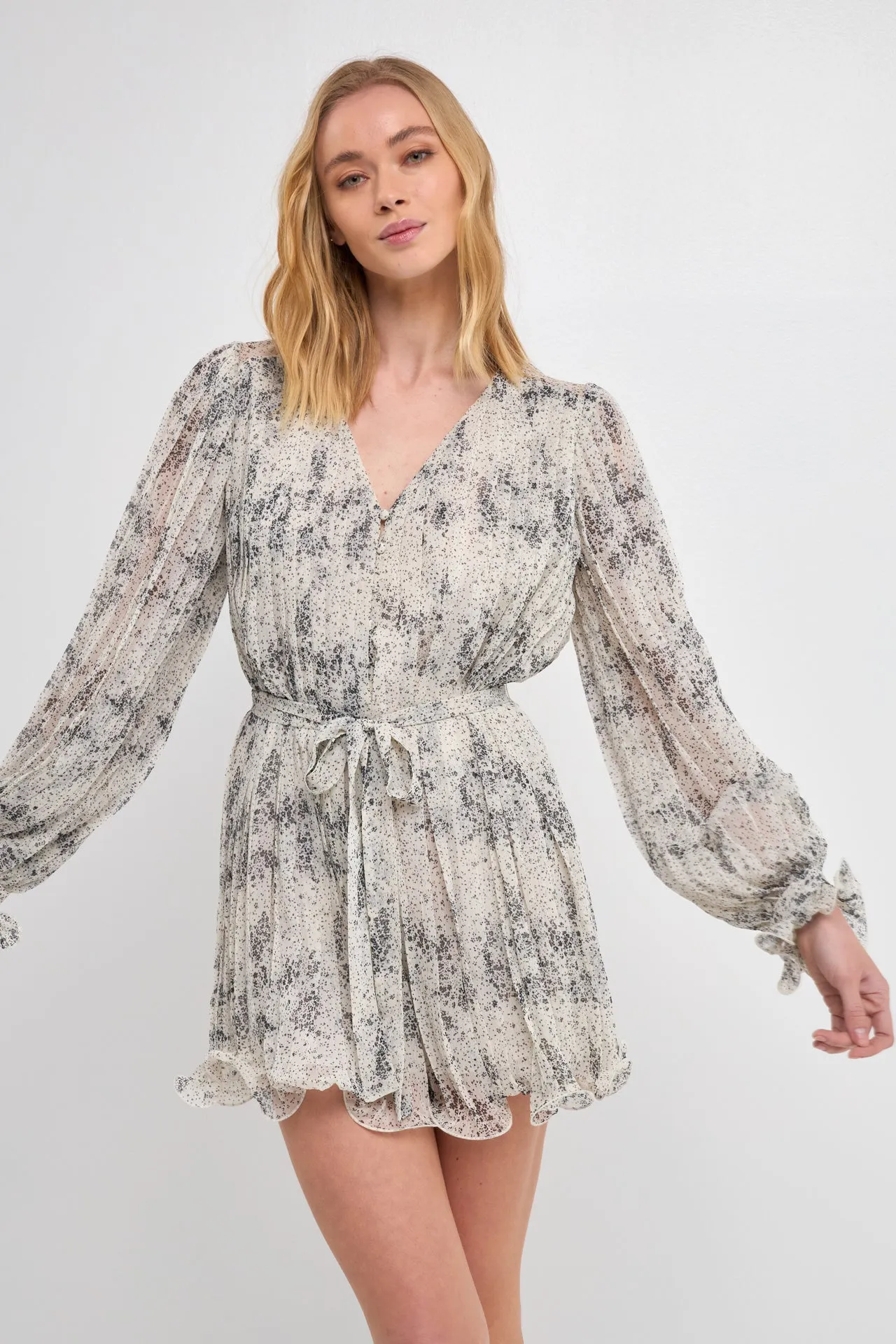 Speckled Pleated Romper sold by Endless Rose product image thumbnail 2