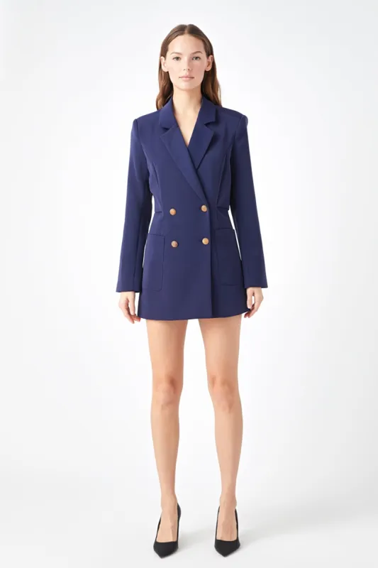 Cutout Blazer Romper sold by Endless Rose