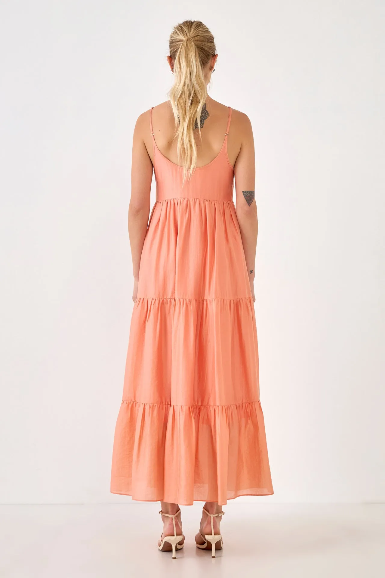 Button Detail Tiered Maxi Dress sold by Endless Rose product image thumbnail 4