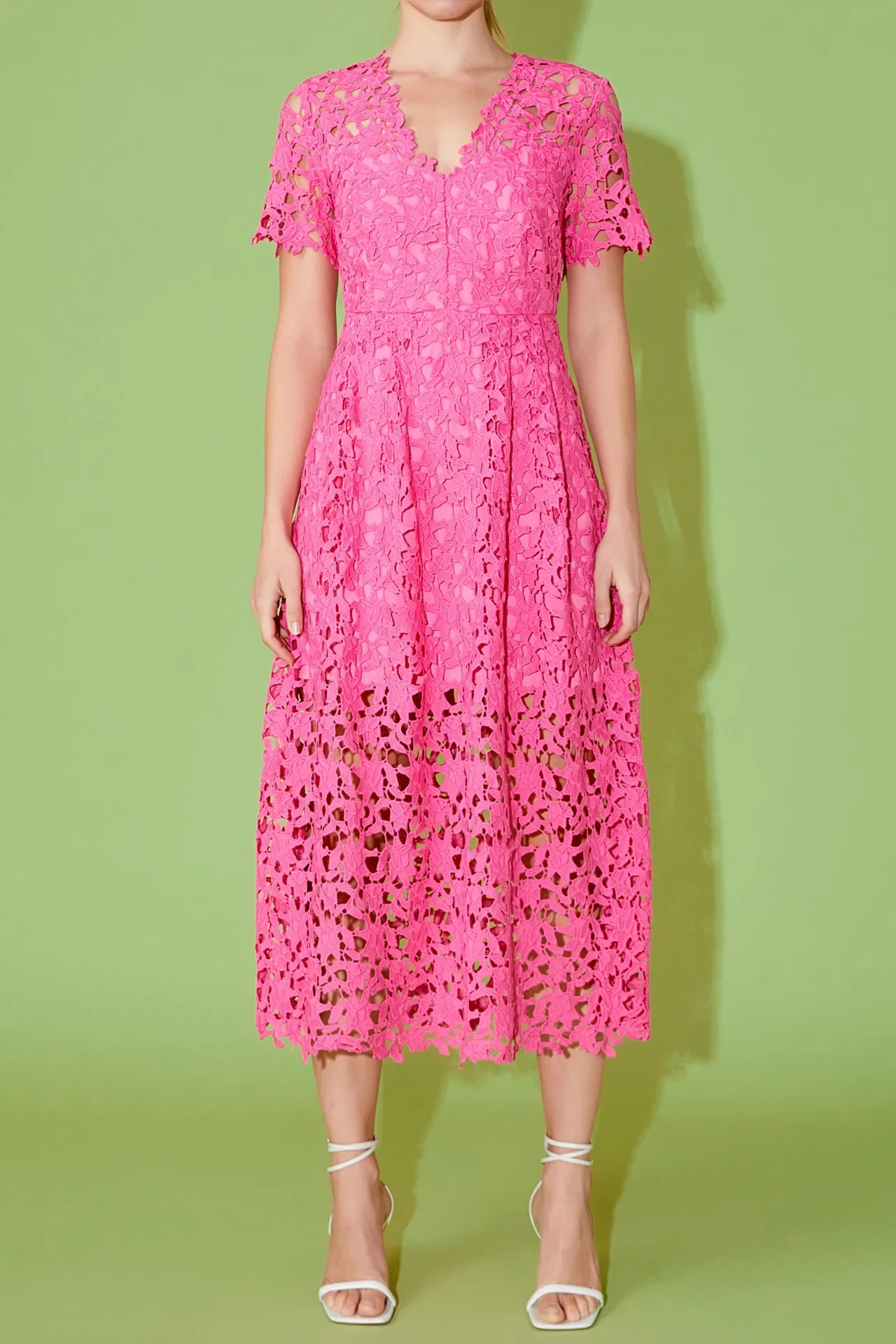 All Over Lace Short Sleeves Midi Dress - Final Sale sold by Endless Rose product image thumbnail 2
