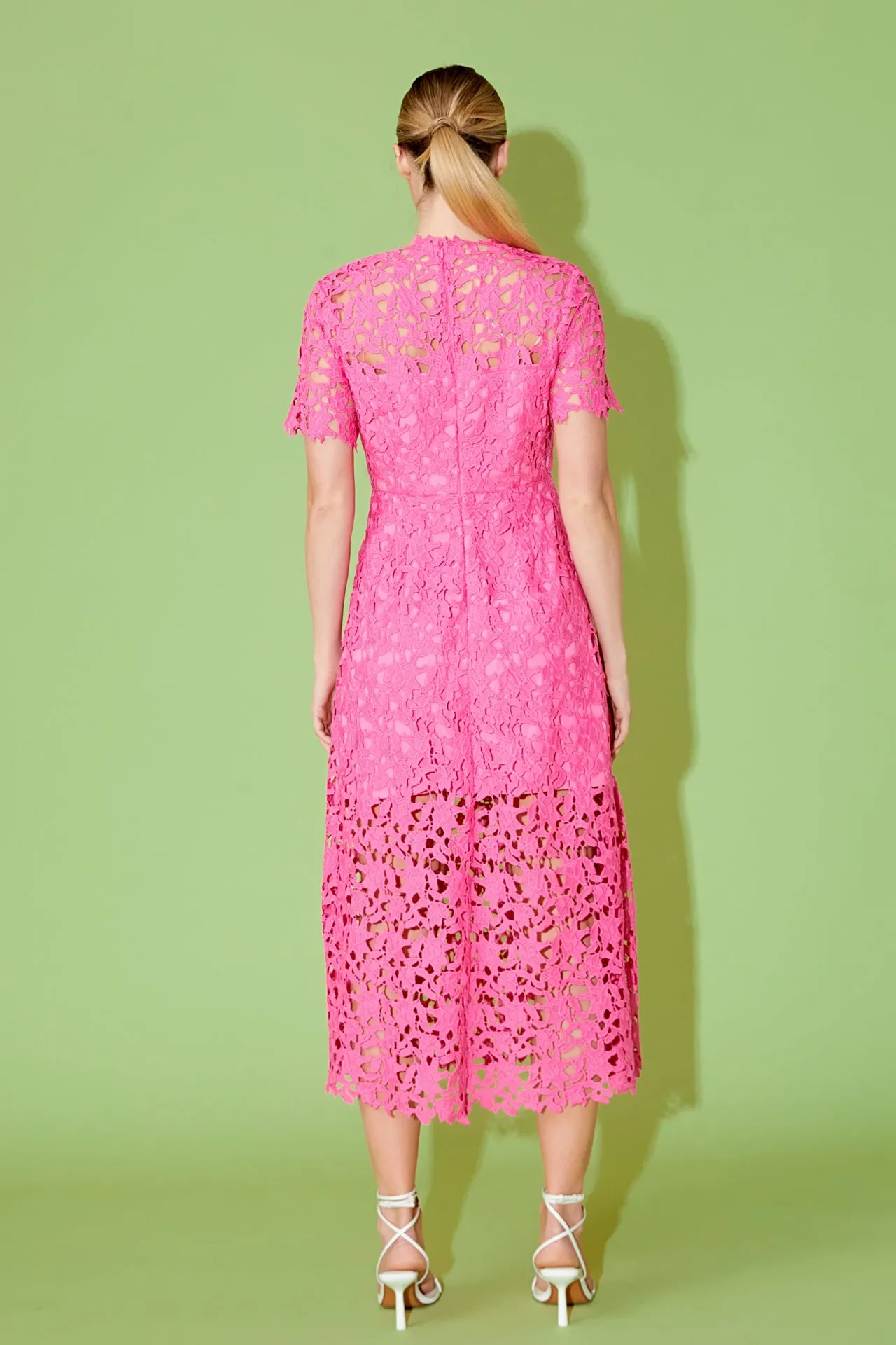 All Over Lace Short Sleeves Midi Dress - Final Sale sold by Endless Rose product image thumbnail 4
