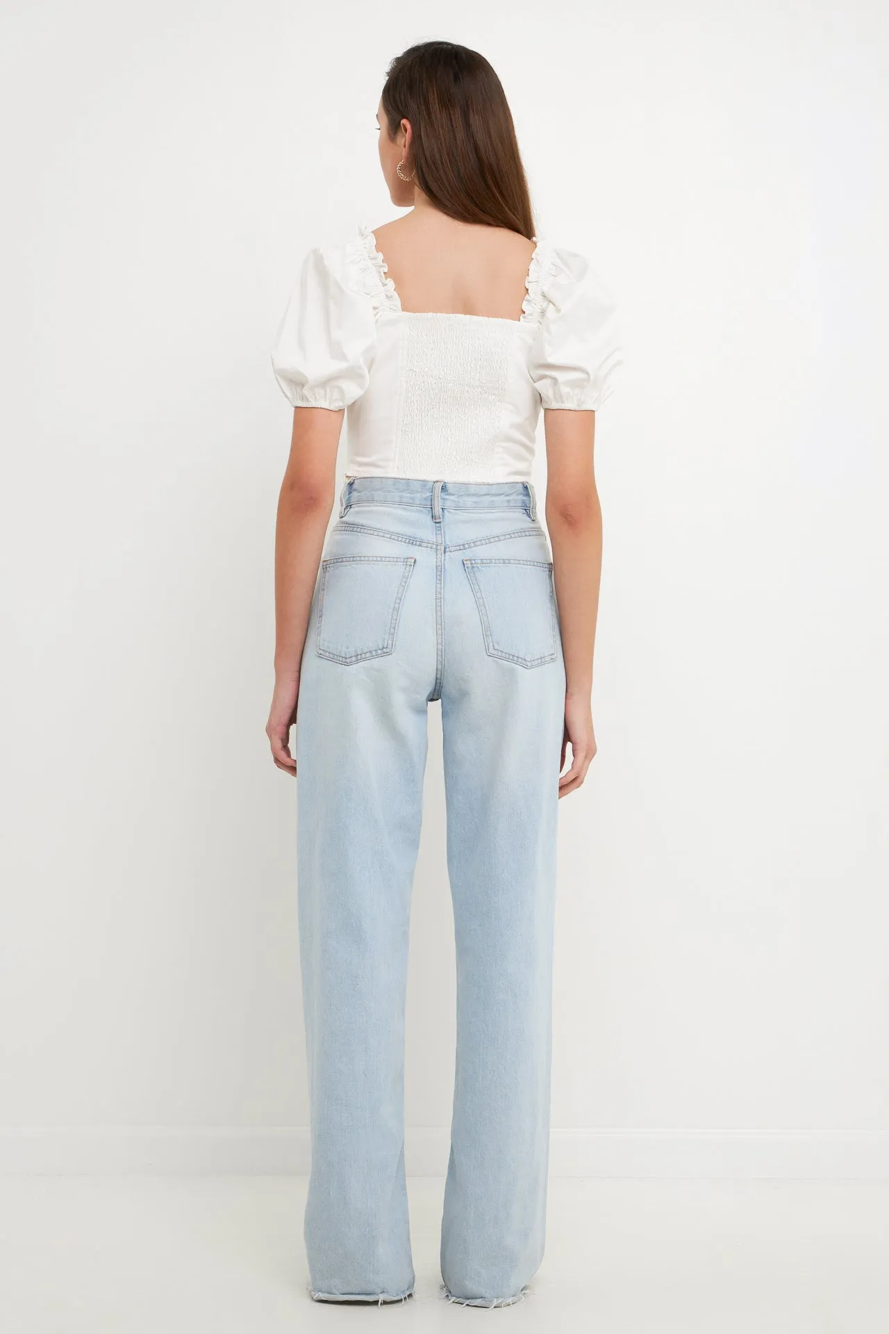 Short Puff Sleeve Cropped Top sold by Endless Rose product image thumbnail 4