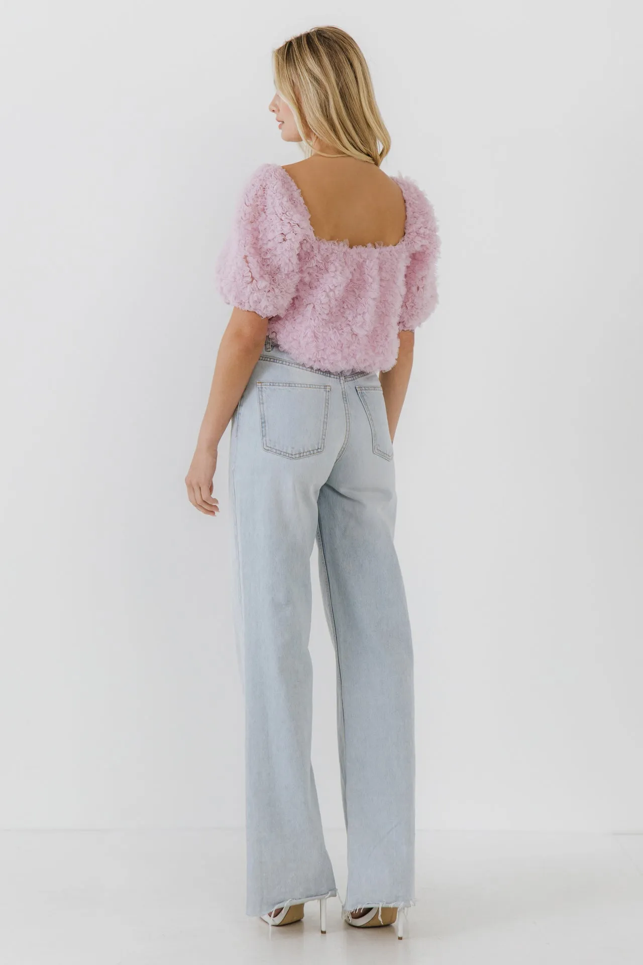 Mesh Fabric Floral Shape Top sold by Endless Rose product image thumbnail 3