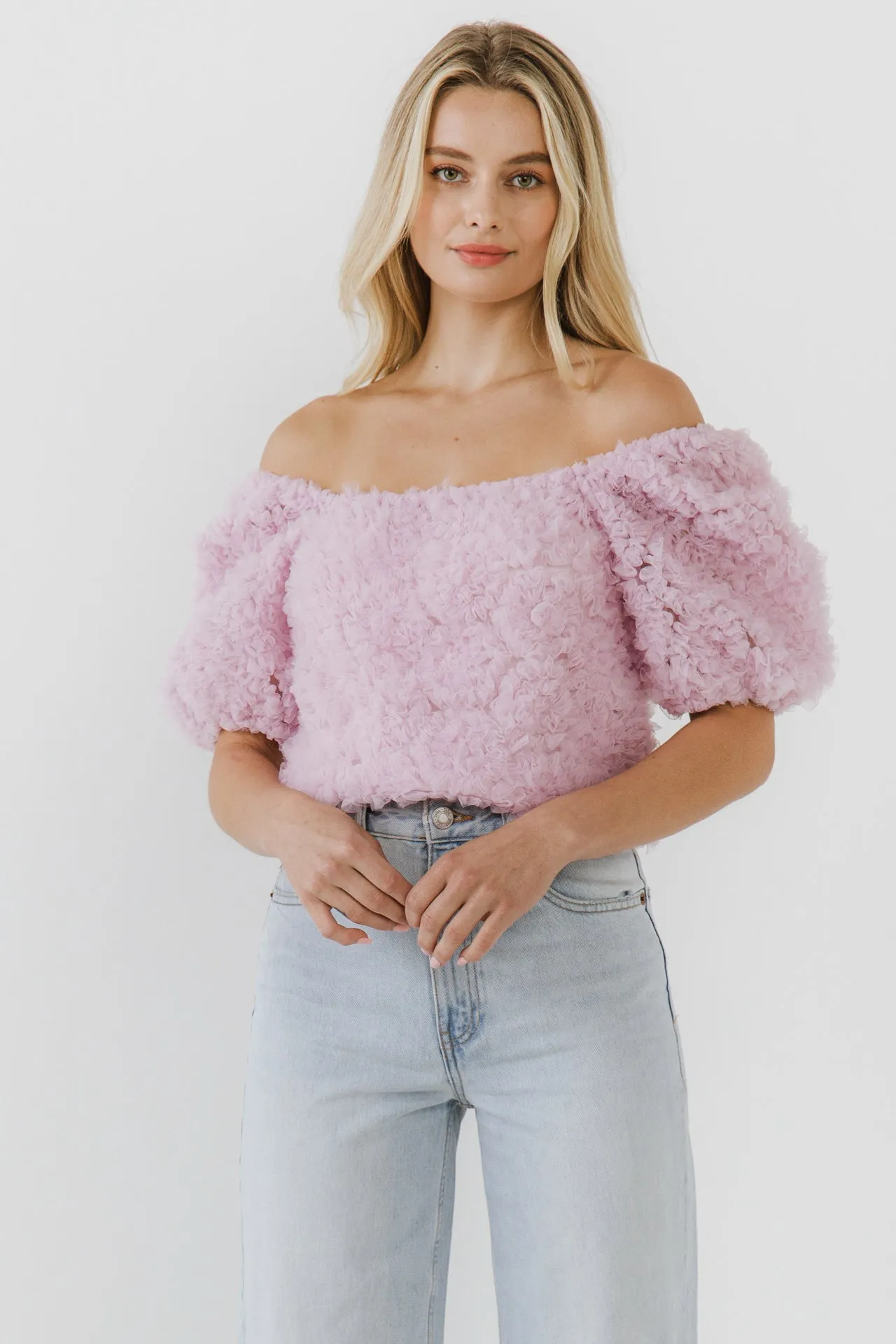 Mesh Fabric Floral Shape Top sold by Endless Rose product image thumbnail 5