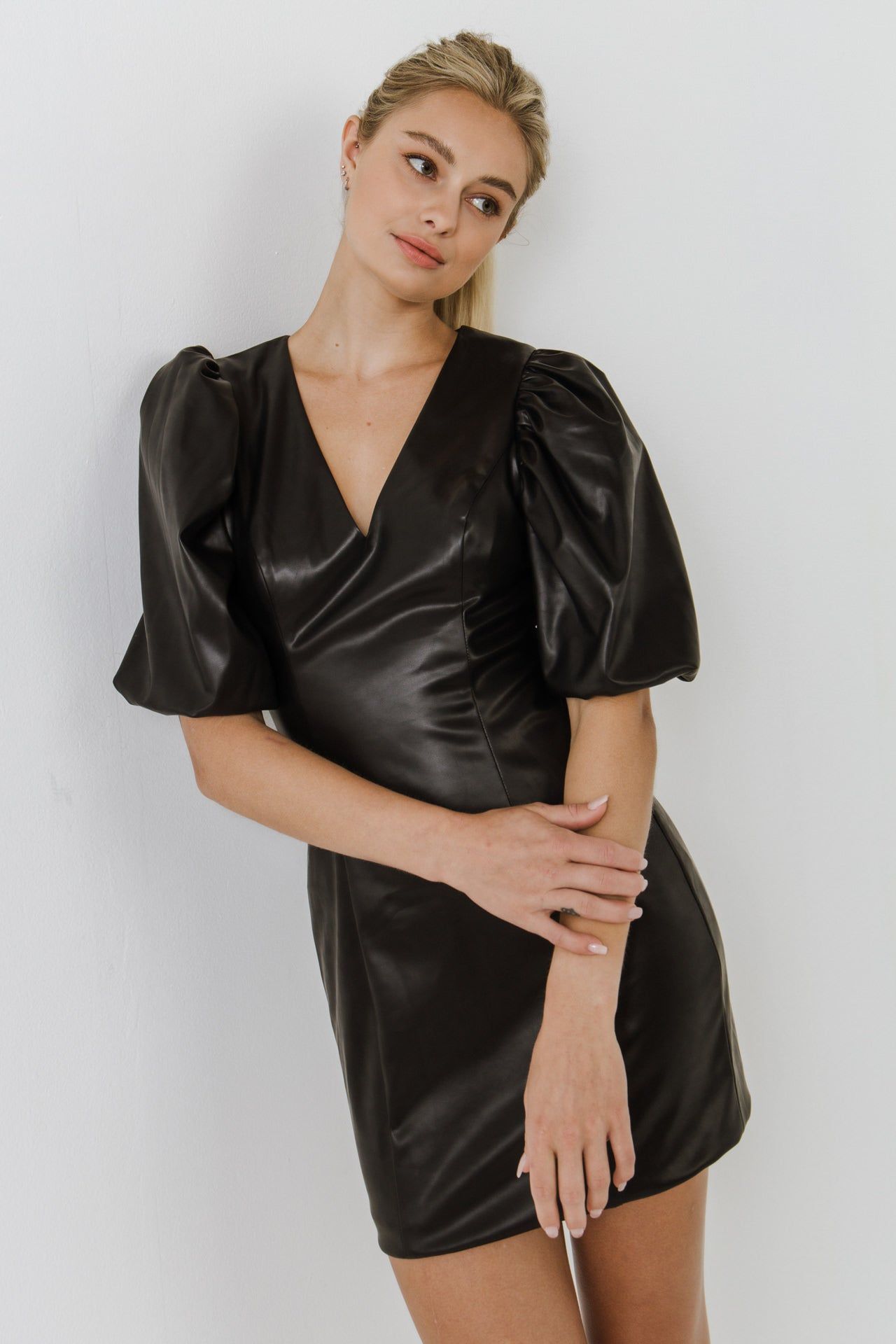 PU Fitted Mini Dress sold by Endless Rose product image thumbnail 5