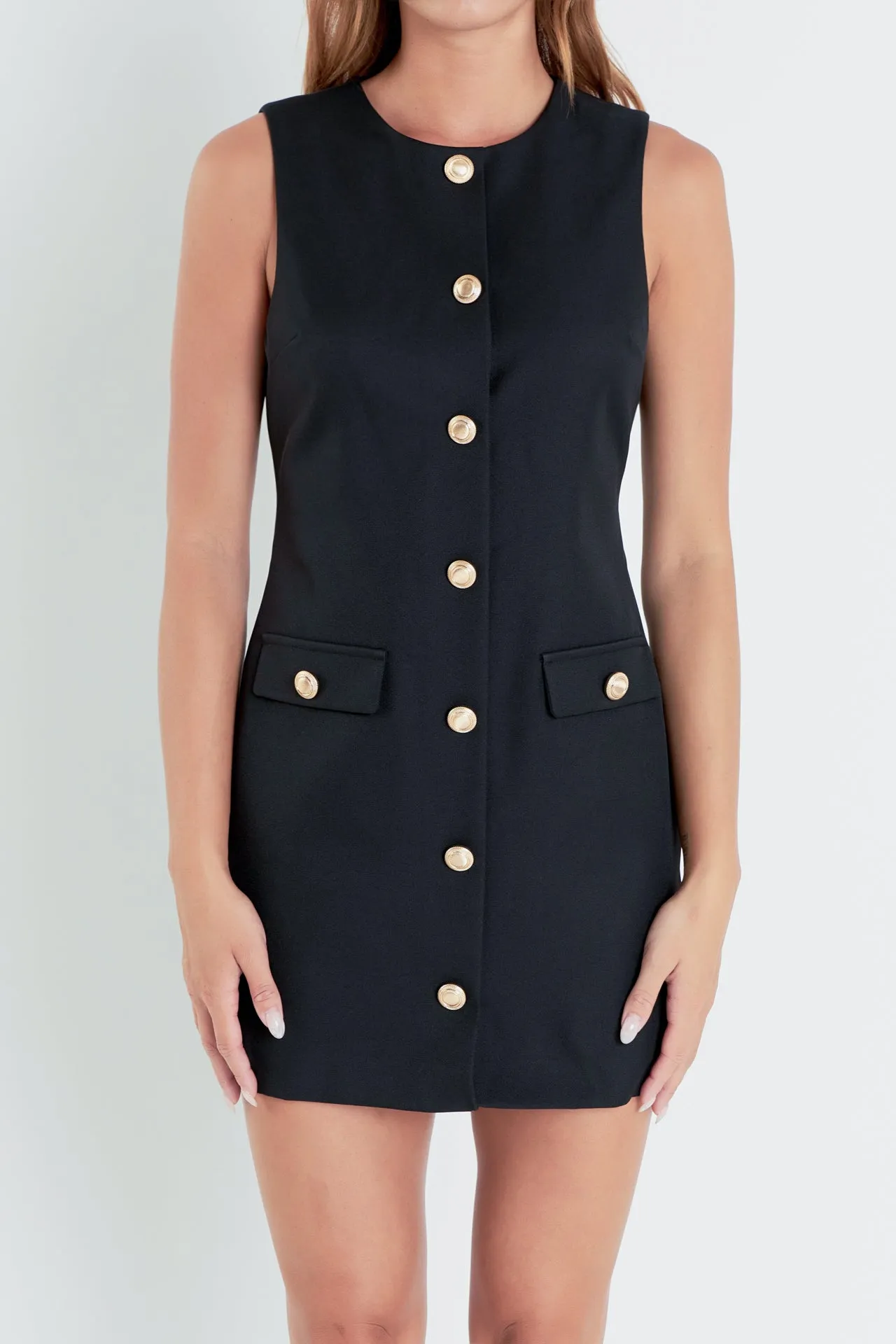 Classic Buttoned Mini Dress sold by Endless Rose product image thumbnail 2
