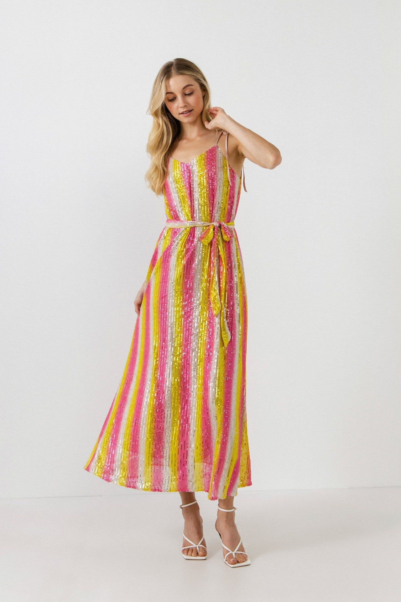 Striped Sequin Maxi Dress sold by Endless Rose