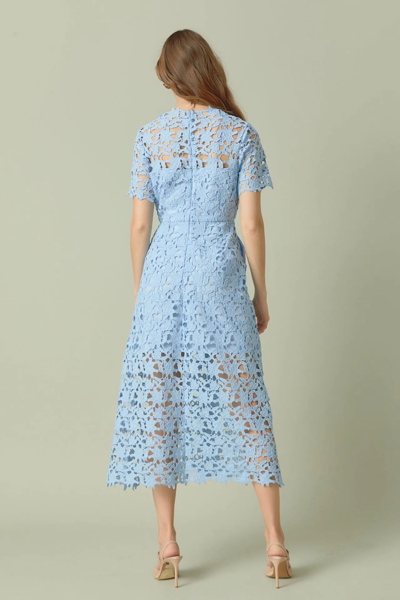 All Over Lace Short Sleeves Midi Dress - Final Sale sold by Endless Rose product image thumbnail 4