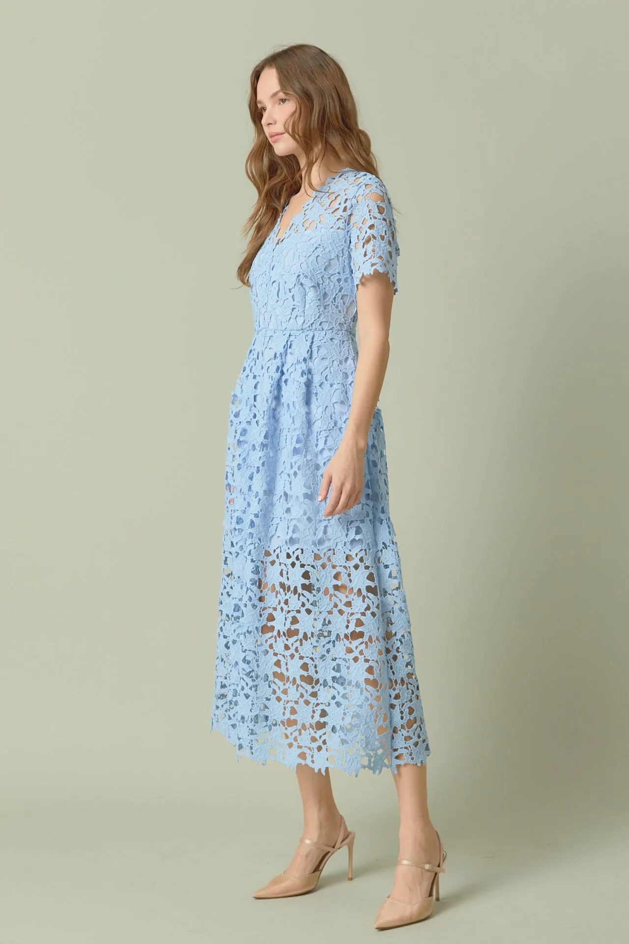All Over Lace Short Sleeves Midi Dress - Final Sale sold by Endless Rose product image thumbnail 3