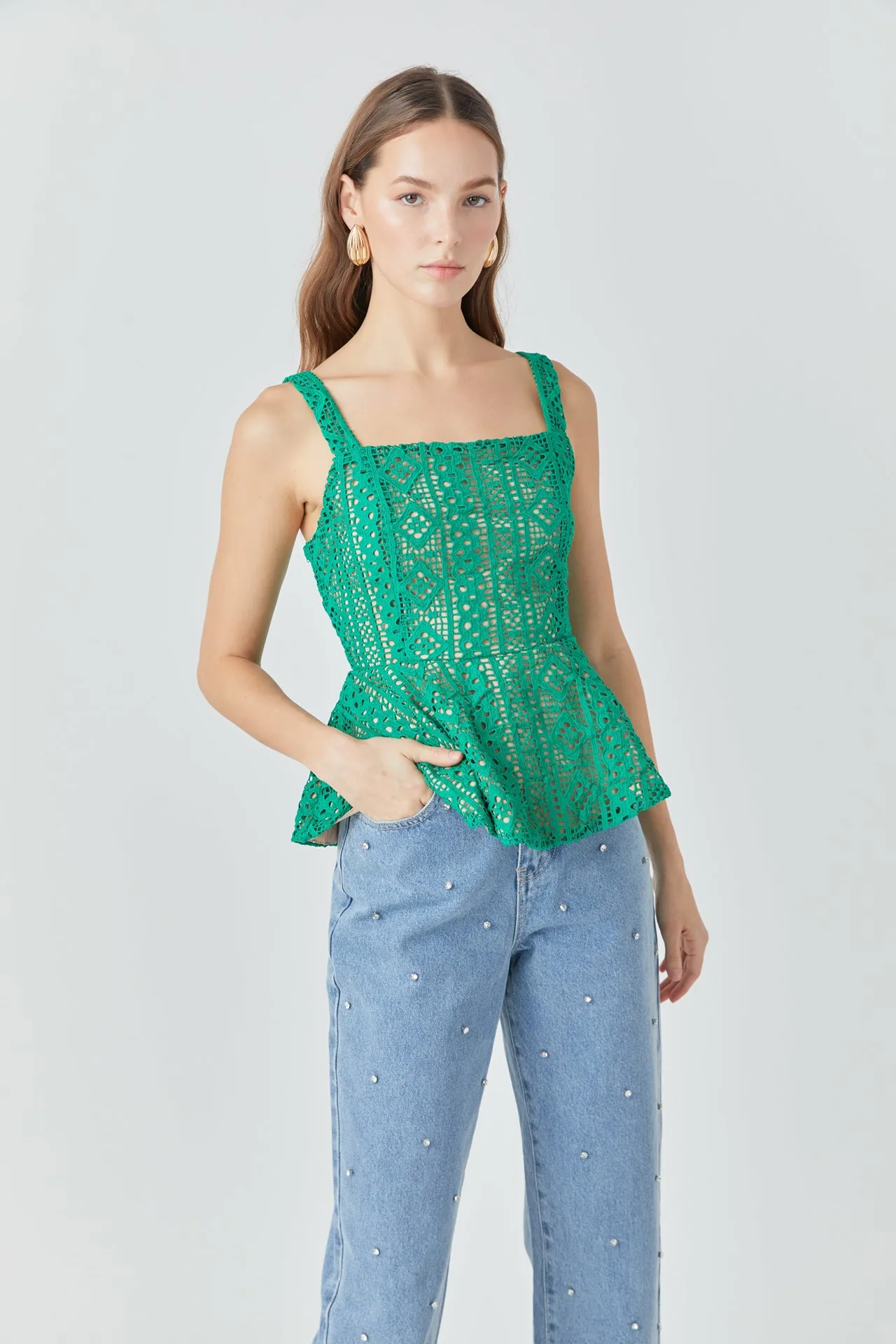 Lace Peplum Top sold by Endless Rose product image thumbnail 5
