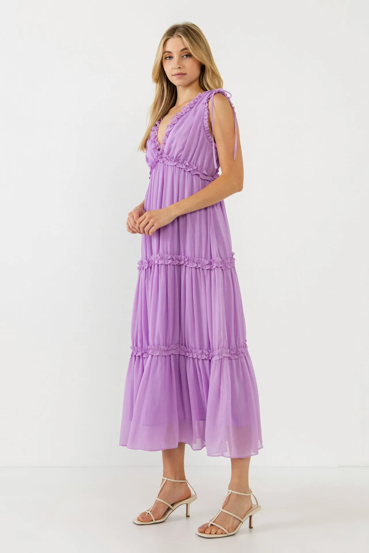 Flowy Maxi Dress with Ruffle sold by Endless Rose product image thumbnail 3