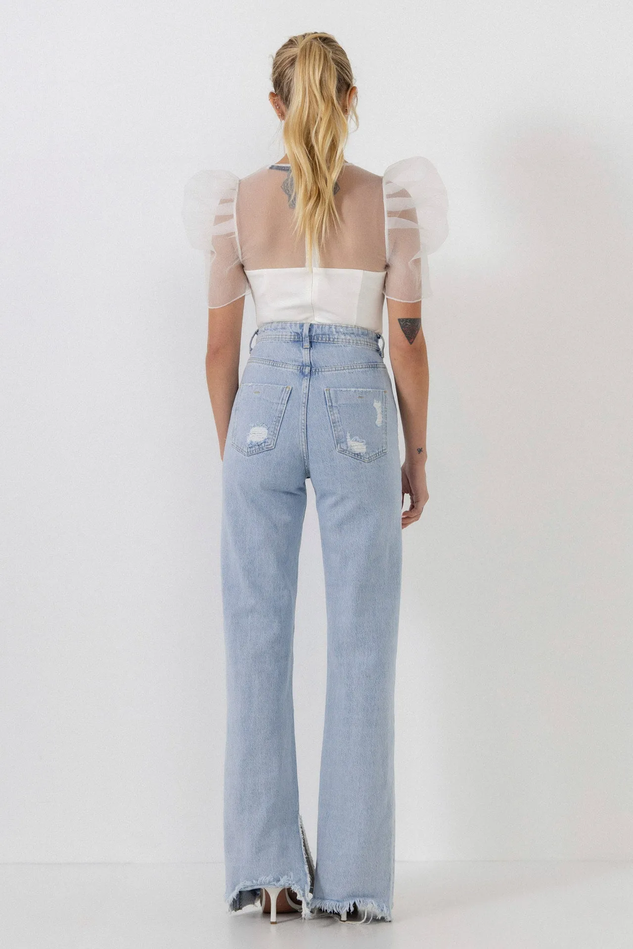 Knit with Organza Mixed Media Top sold by Endless Rose product image thumbnail 4