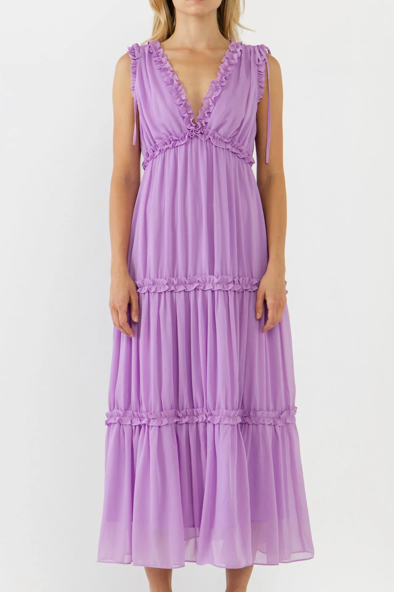 Flowy Maxi Dress with Ruffle sold by Endless Rose product image thumbnail 5