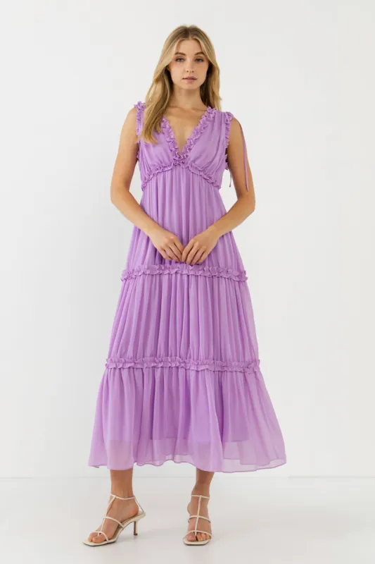 Flowy Maxi Dress with Ruffle sold by Endless Rose