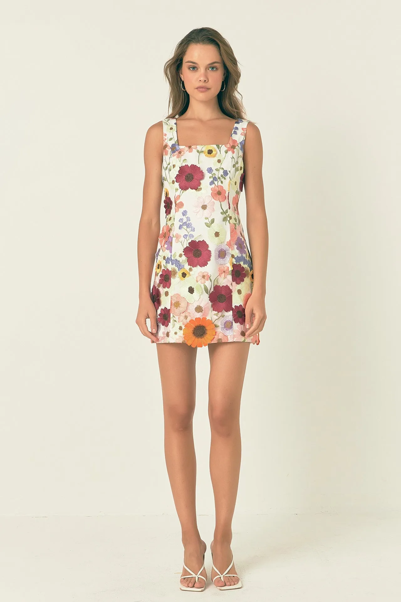 Floral Embroidered Mini Dress sold by Endless Rose