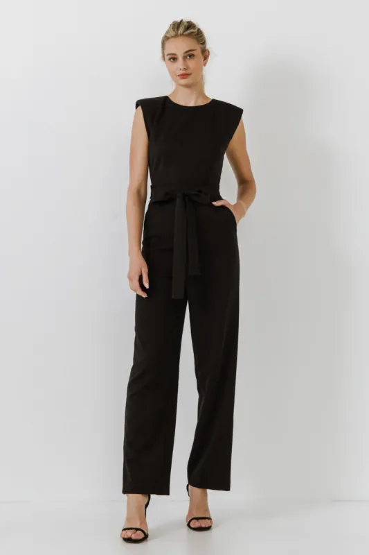 Shoulder Pad Jumpsuit sold by Endless Rose