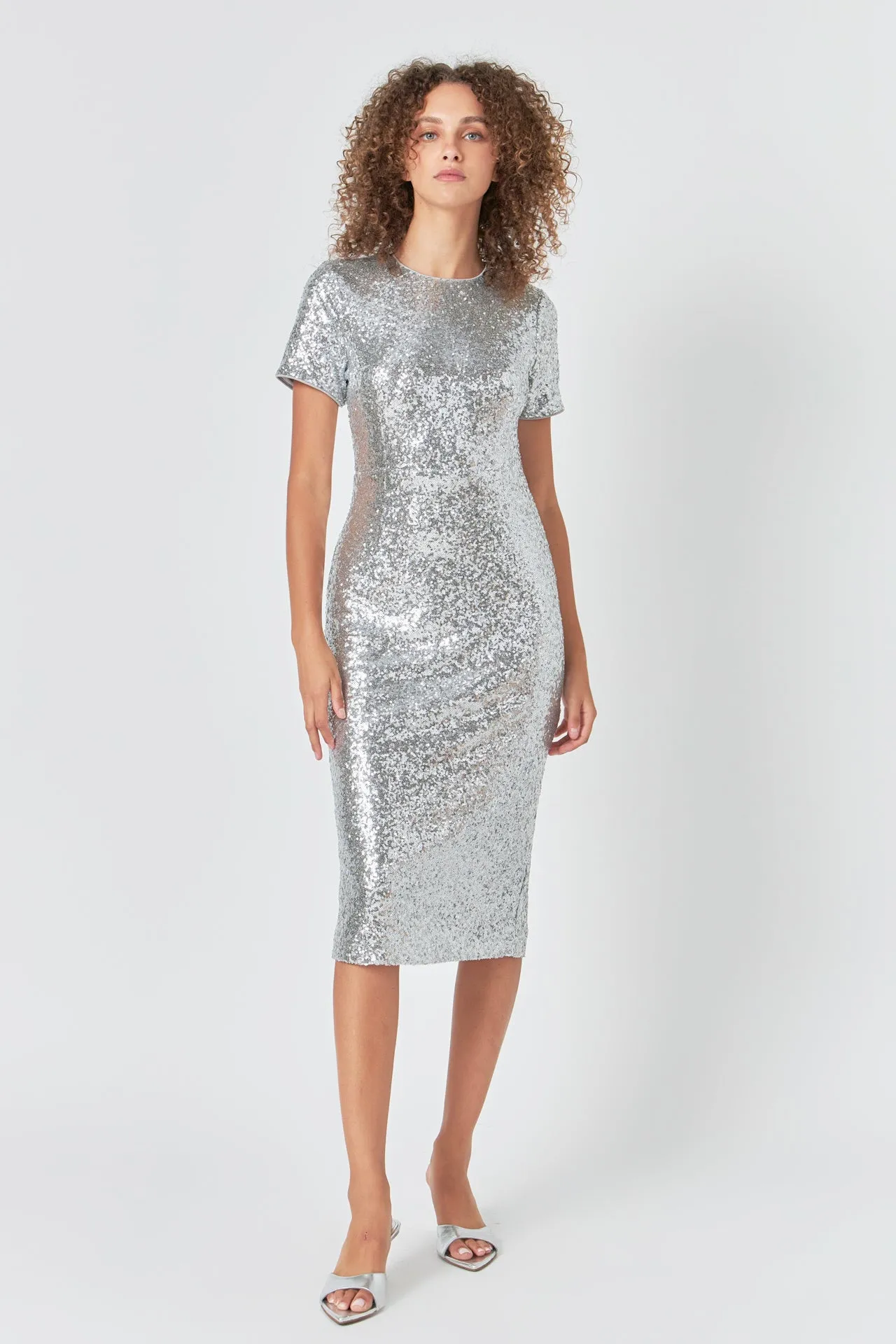 Sequins Short Sleeve Maxi Dress sold by Endless Rose