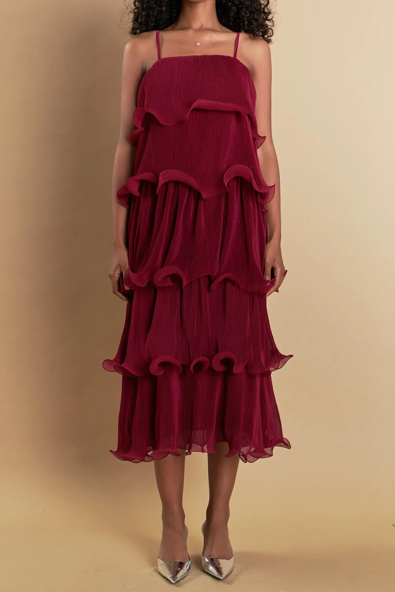 Pleated Tiered Long Dress sold by Endless Rose product image thumbnail 2