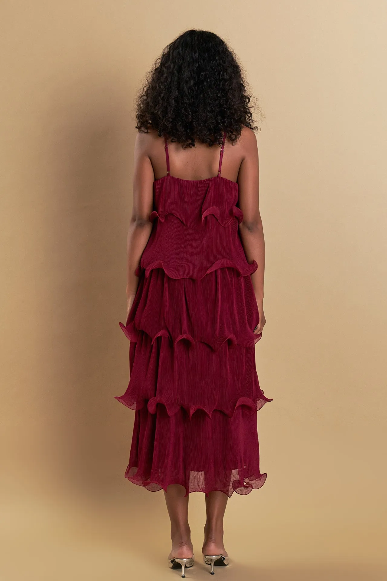 Pleated Tiered Long Dress sold by Endless Rose product image thumbnail 5