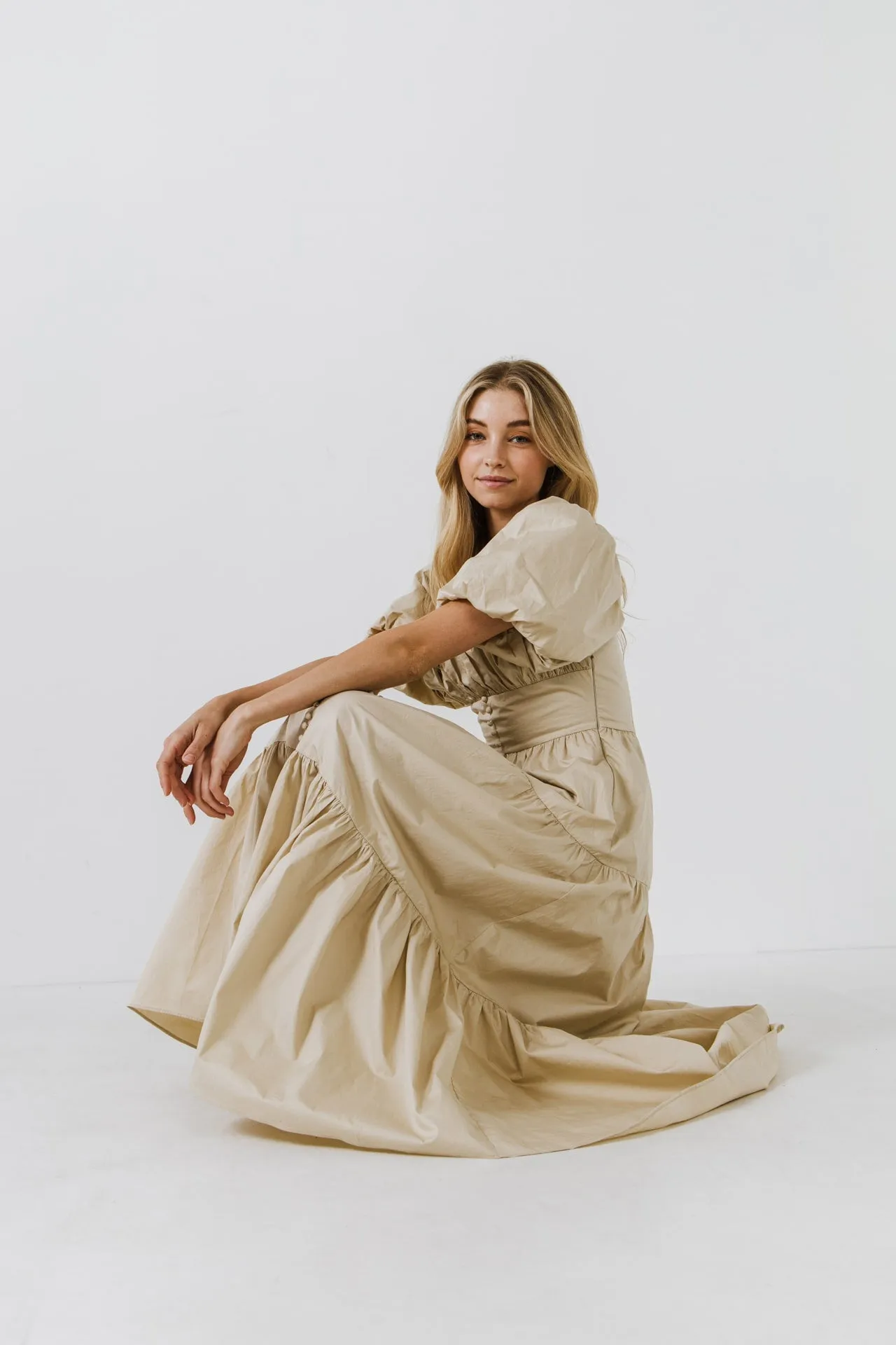 Puff Sleeve Corset Maxi Dress sold by Endless Rose product image thumbnail 5