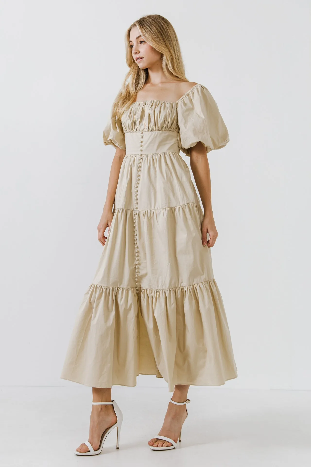Puff Sleeve Corset Maxi Dress sold by Endless Rose product image thumbnail 4