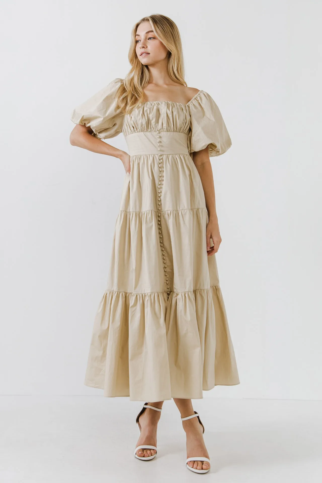 Puff Sleeve Corset Maxi Dress sold by Endless Rose product image thumbnail 3