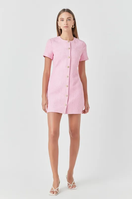 Short Sleeve Tweed Dress sold by Endless Rose