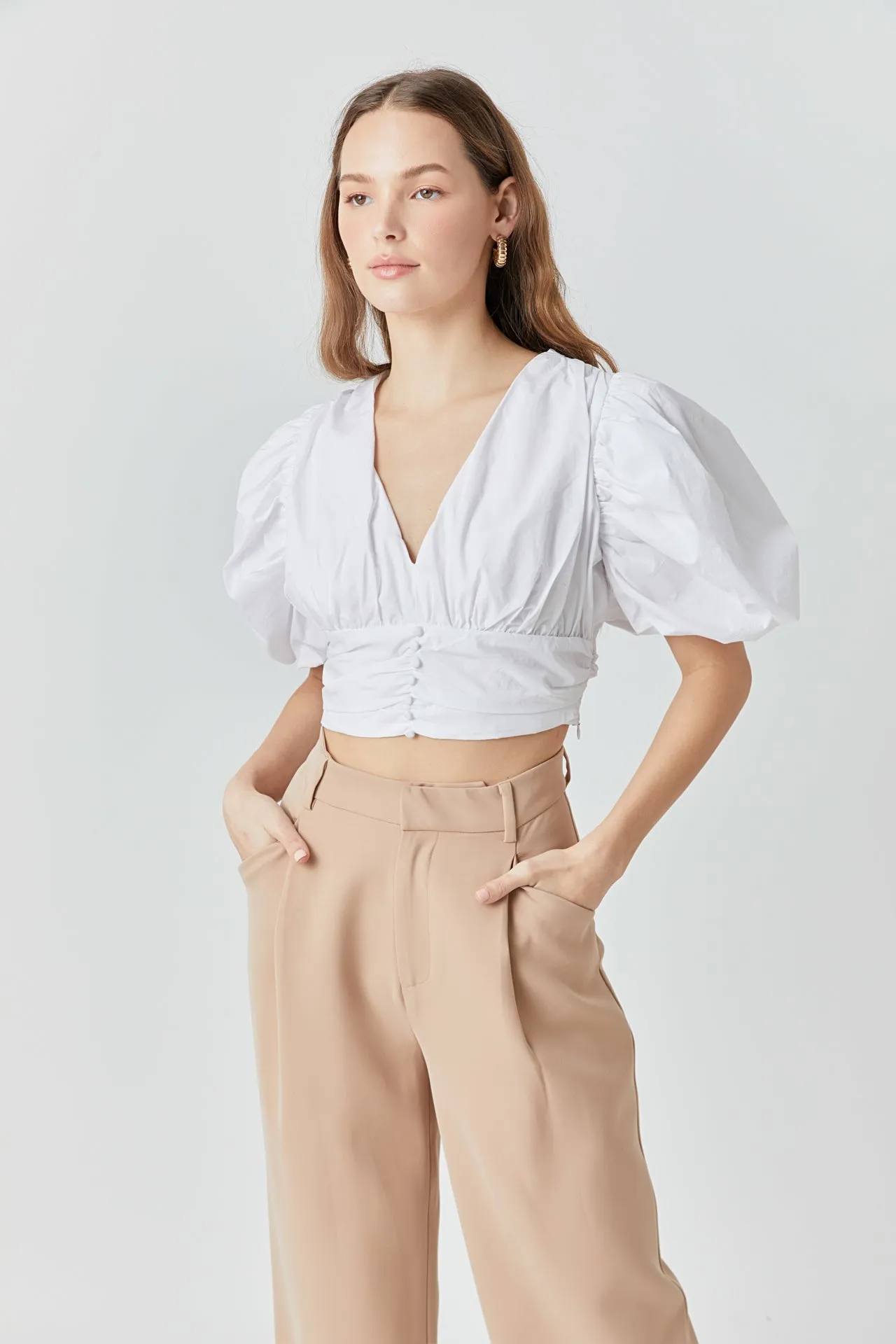 Blouson Sleeve Corset Waist Top sold by Endless Rose product image thumbnail 5
