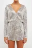 Sequin Wrap Romper sold by Endless Rose