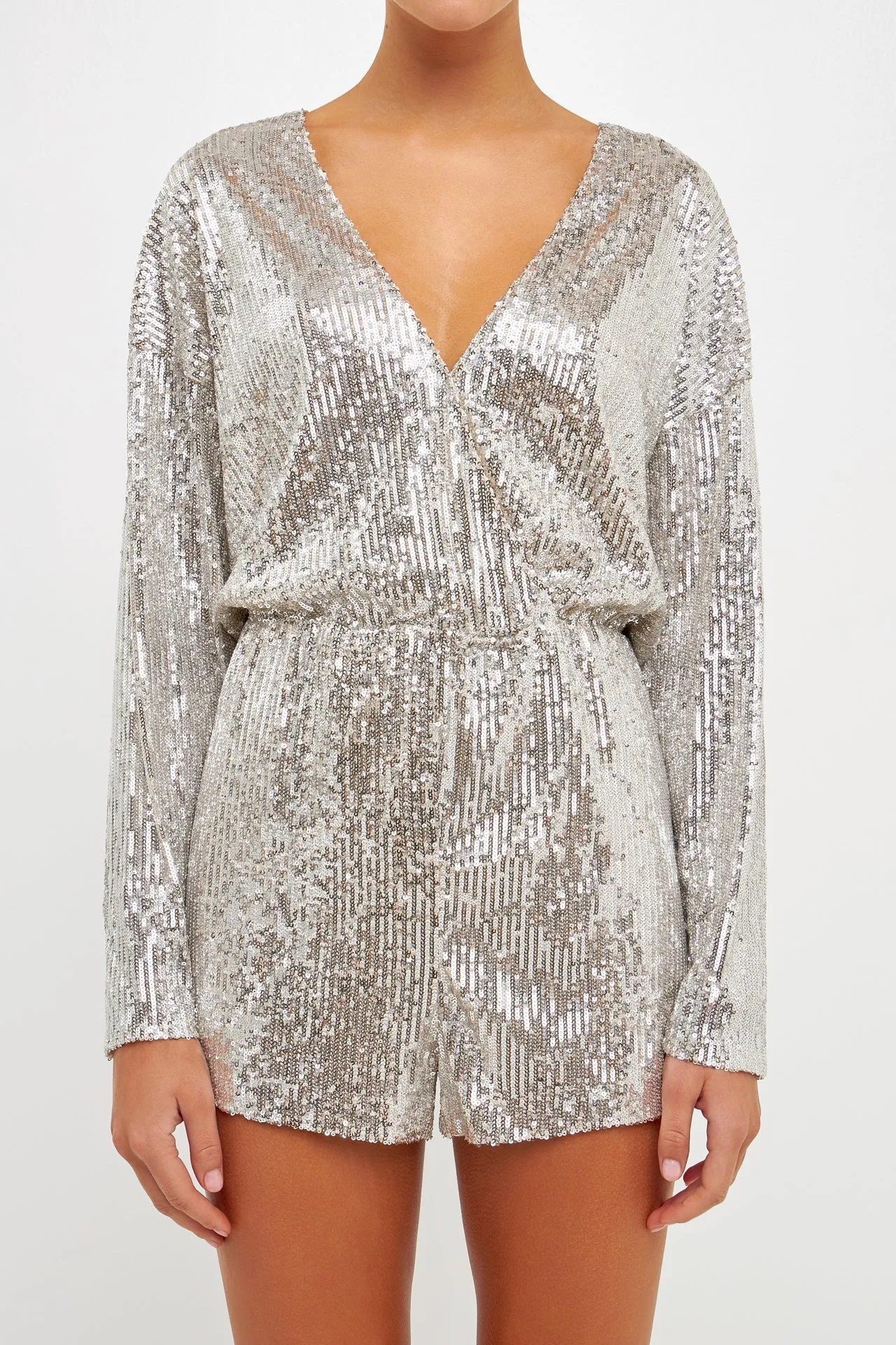 Sequin Wrap Romper sold by Endless Rose product image thumbnail 2