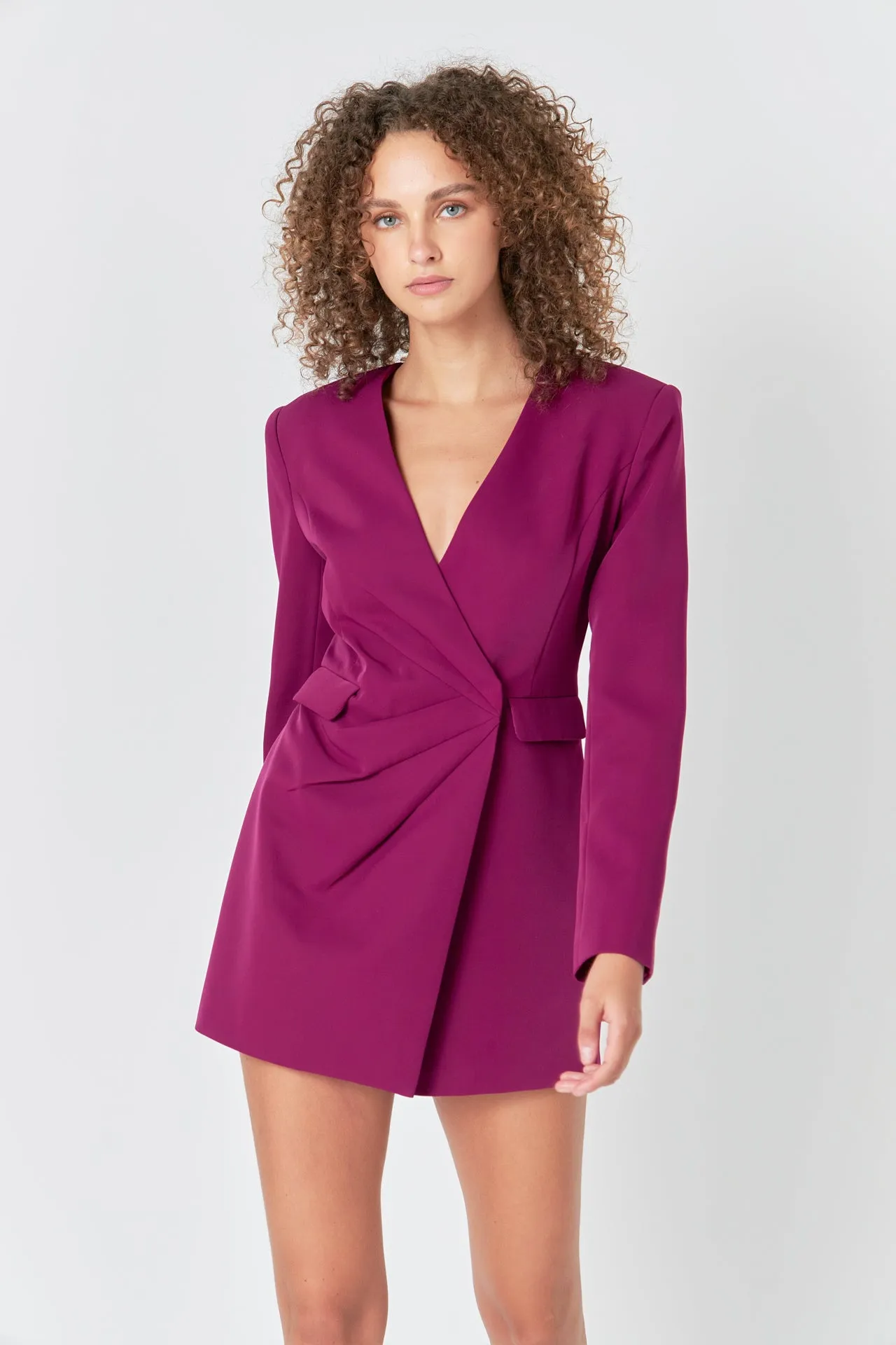 Drapped V-neckline Blazer Romper sold by Endless Rose product image thumbnail 5