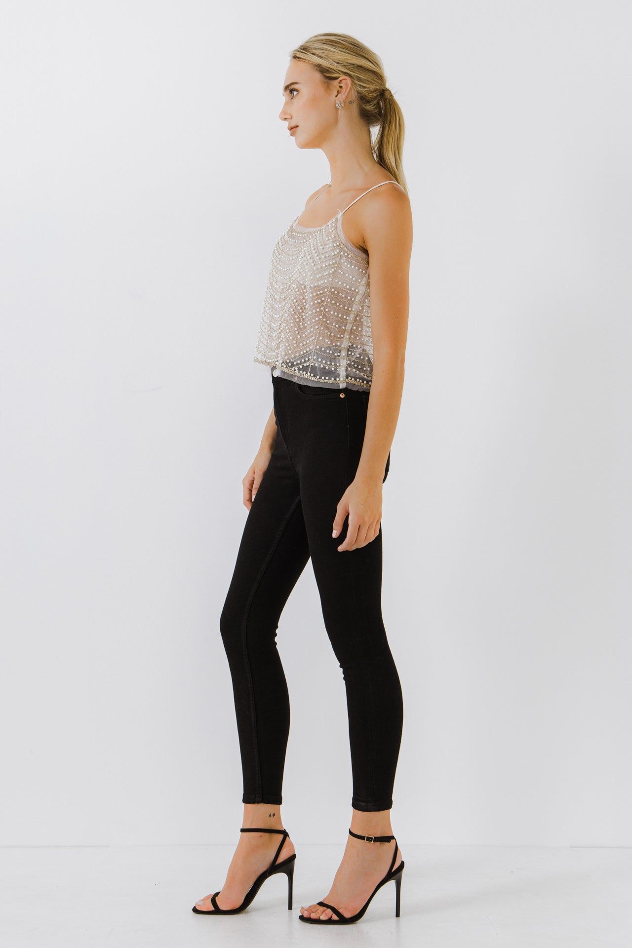 Pearl Embellished Tank Top sold by Endless Rose product image thumbnail 3