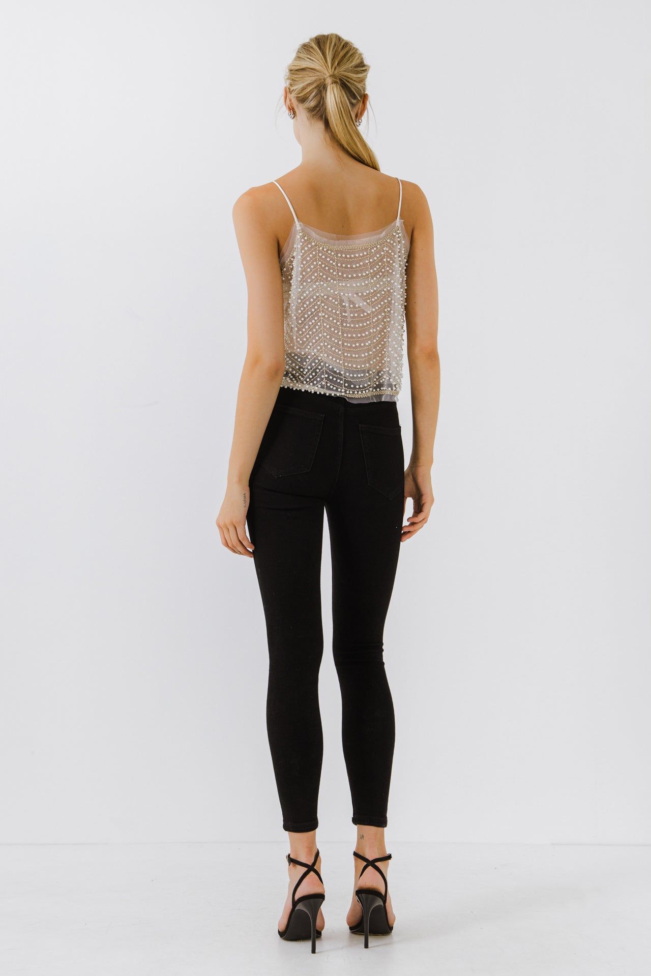Pearl Embellished Tank Top sold by Endless Rose product image thumbnail 4