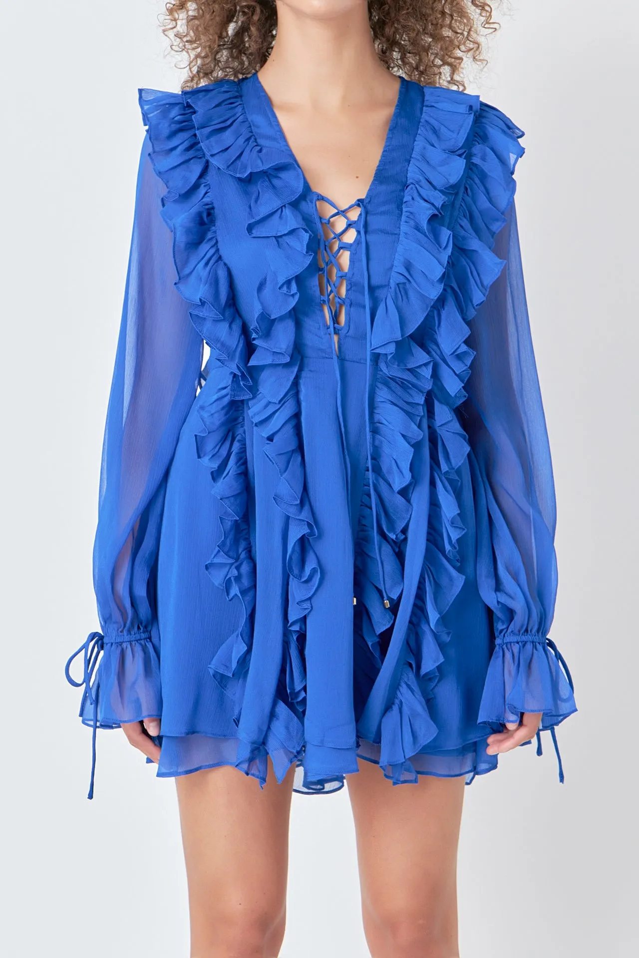 Long-Sleeve Ruffle Mini Dress - Final Sale sold by Endless Rose product image thumbnail 2
