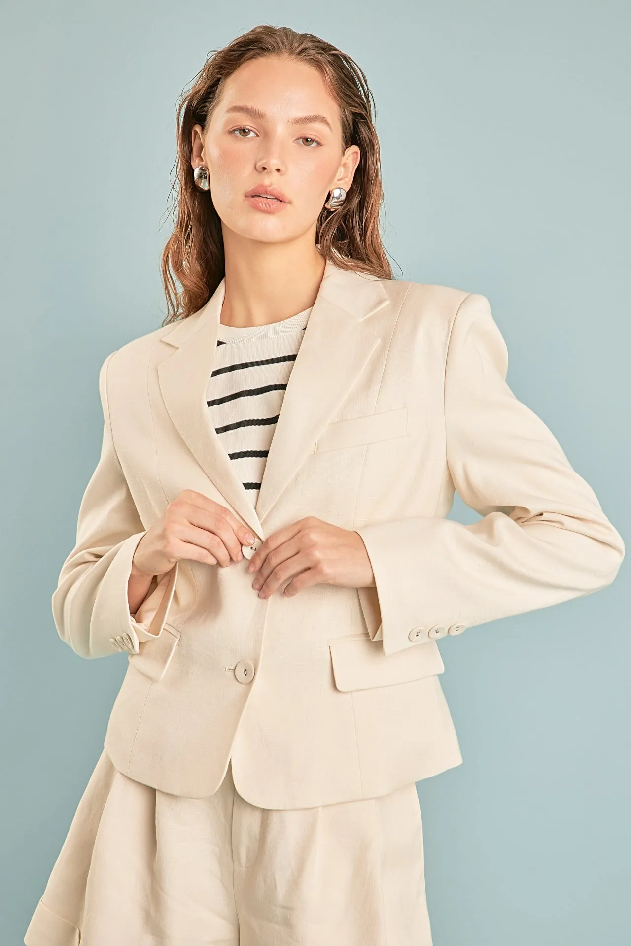 Linen Two Buttoned Blazer sold by Endless Rose product image thumbnail 5