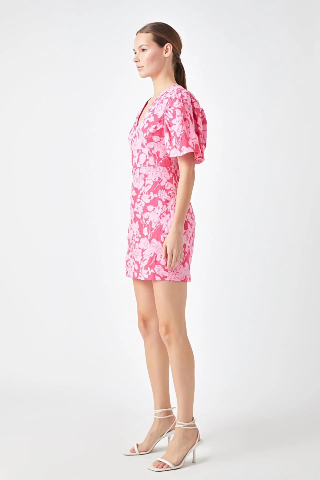 Floral Puff Sleeve Mini Dress sold by Endless Rose product image thumbnail 3