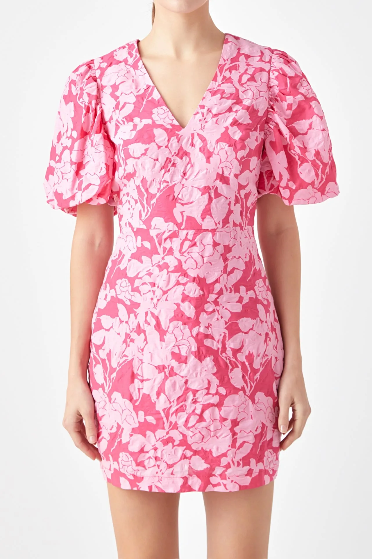 Floral Puff Sleeve Mini Dress sold by Endless Rose product image thumbnail 2