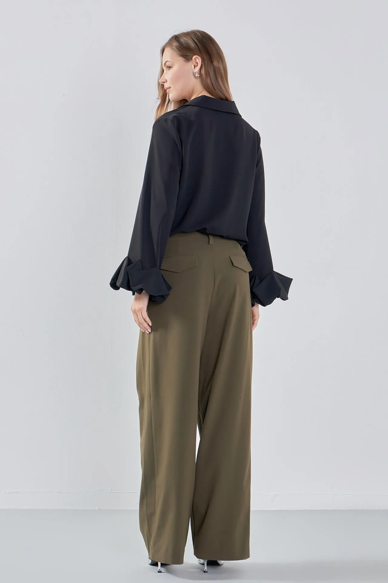 Front Pleat Wide Trousers sold by Endless Rose product image thumbnail 4