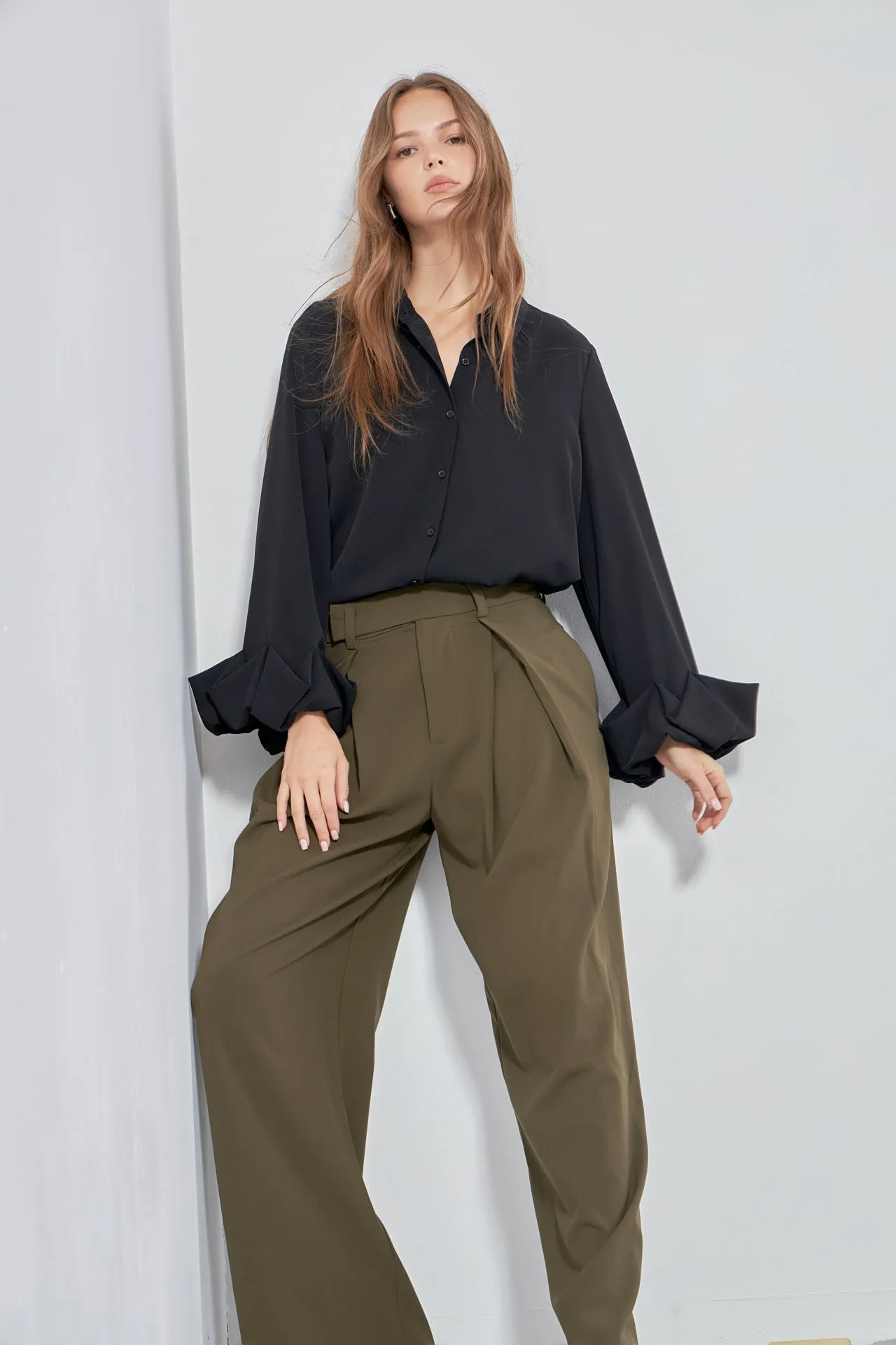 Front Pleat Wide Trousers sold by Endless Rose product image thumbnail 5
