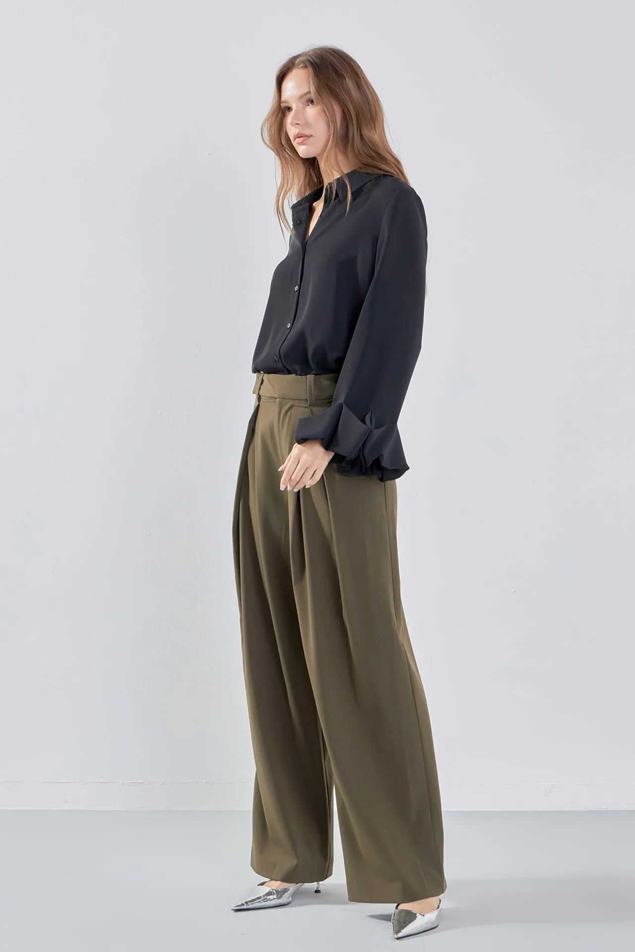 Front Pleat Wide Trousers sold by Endless Rose product image thumbnail 3