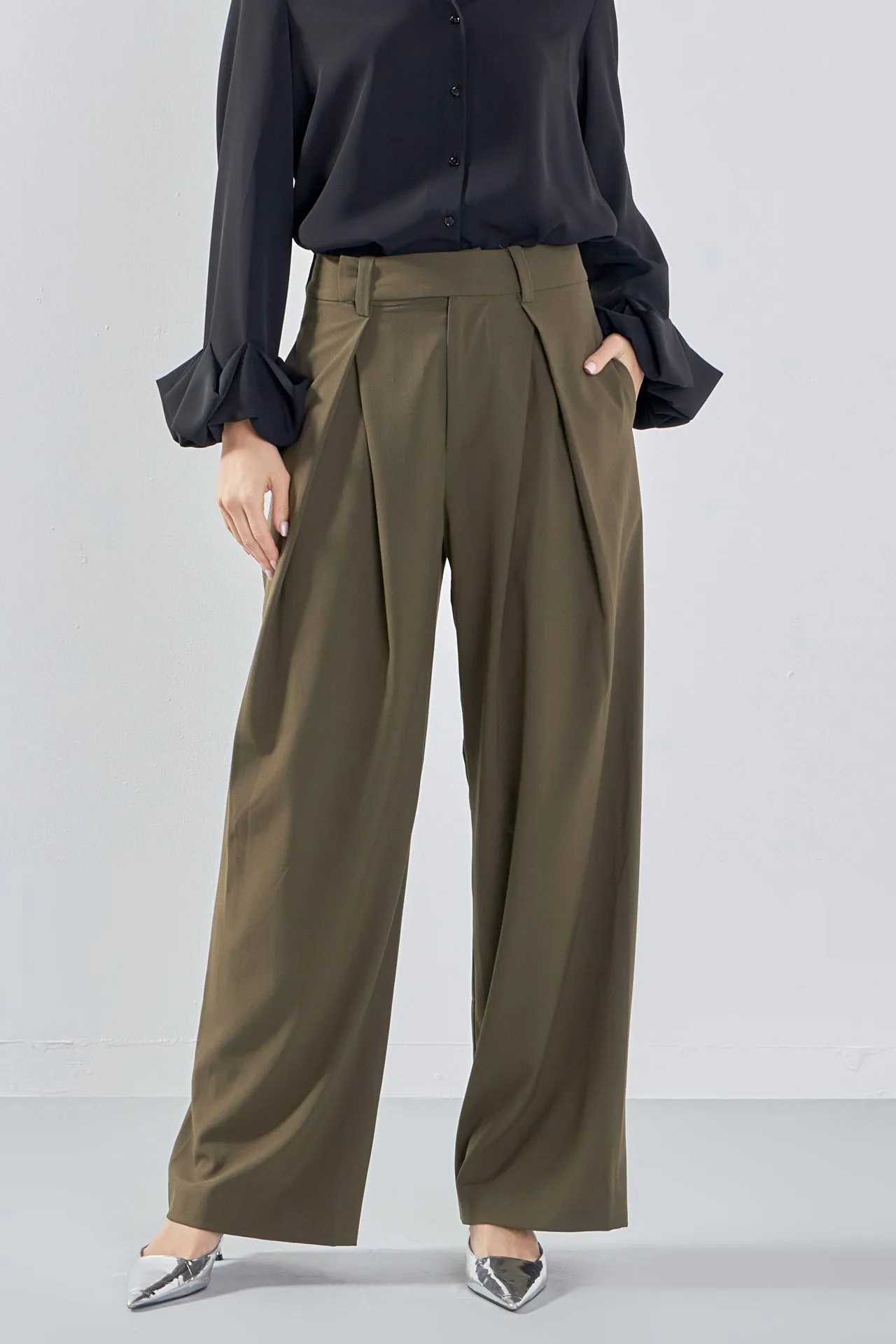 Front Pleat Wide Trousers sold by Endless Rose product image thumbnail 2