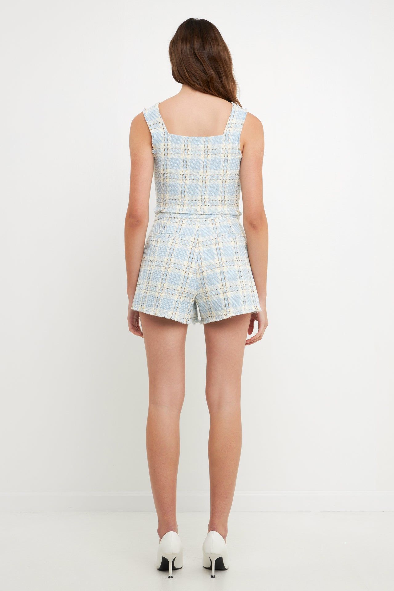 Tweed Cropped Tank Top sold by Endless Rose product image thumbnail 4