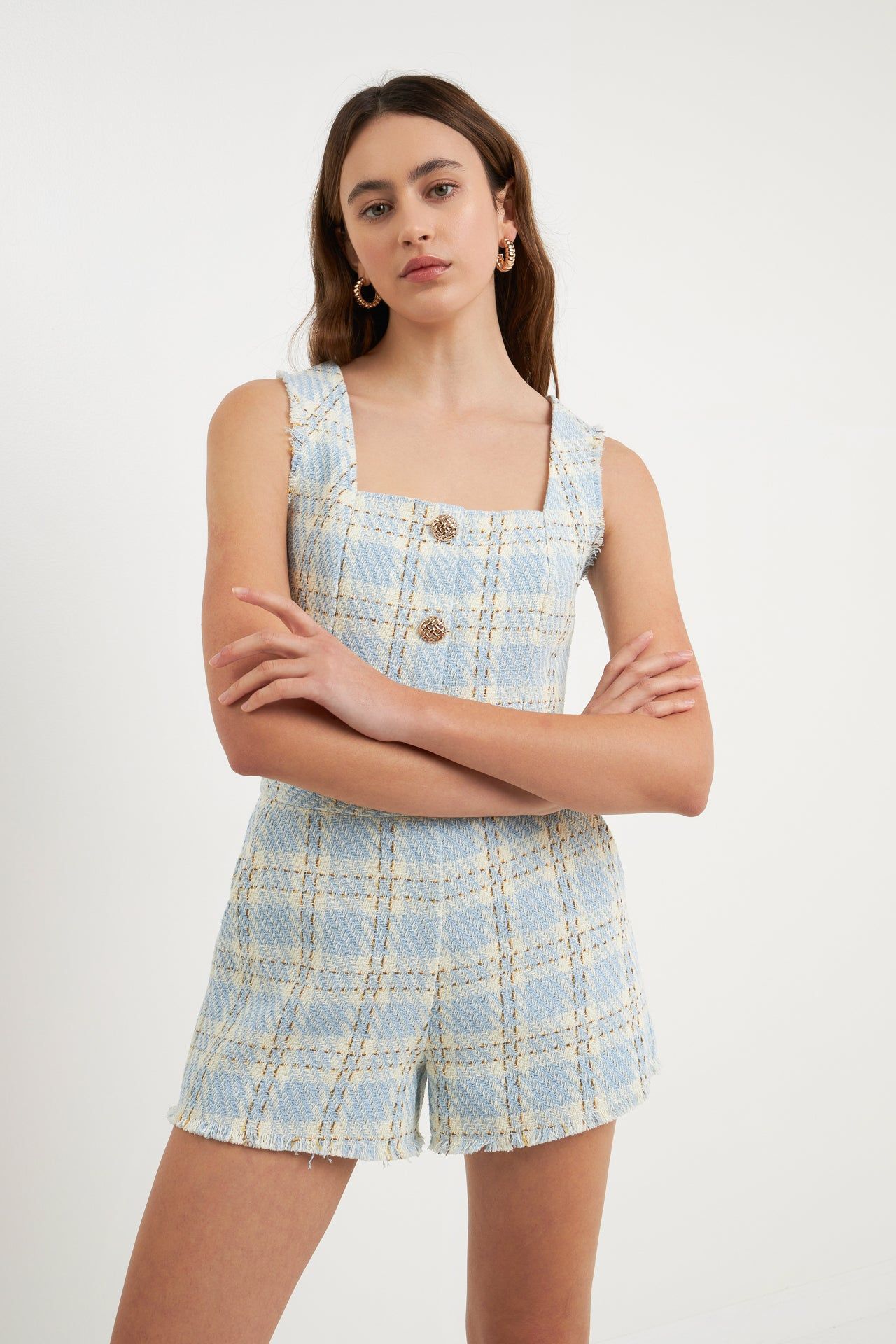 Tweed Cropped Tank Top sold by Endless Rose product image thumbnail 5