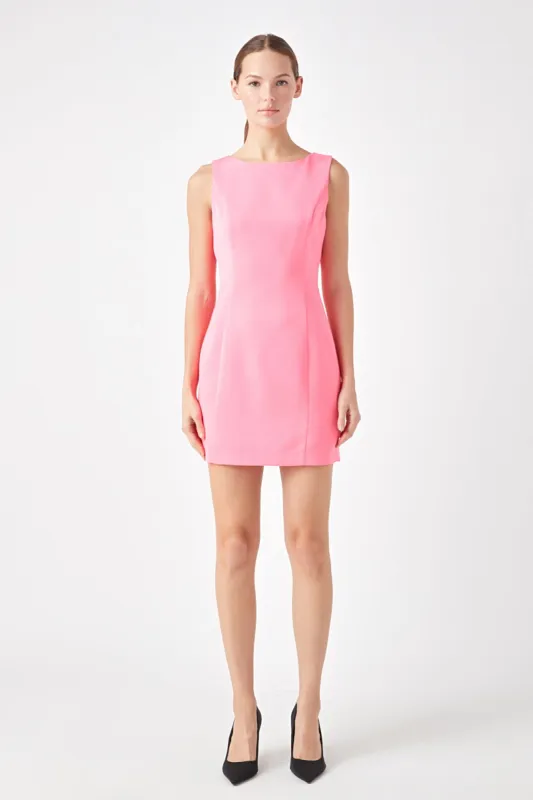 Open Back Bow Tie Mini Dress sold by Endless Rose