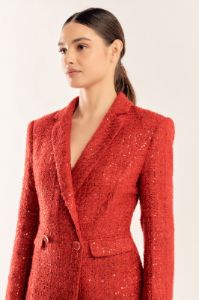 Premium Sequin Tweed Blazer Romper sold by Endless Rose